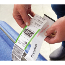Etiqueta de bagagem, passagem aérea, papel térmico autoadesivo